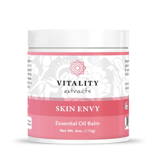 Vitality Extracts Skin Envy Essential Oil Balm - 6oz, Moisturizer, Beeswax, Vitamin A, Skin Care, All Natural, Coconut Oil