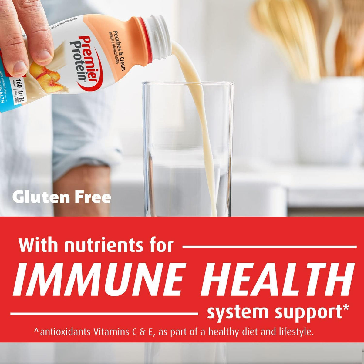 Premier Protein Shake 30g Protein 24 Vitamins Minerals 11.5oz Bottle Peaches & Cream Strawberries 12 Pack Bundle