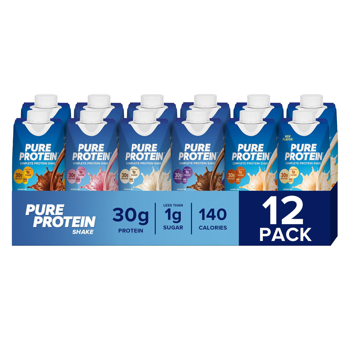 Pure Protein Vanilla Protein Shake, 30g Complete Protein, 12 Ct