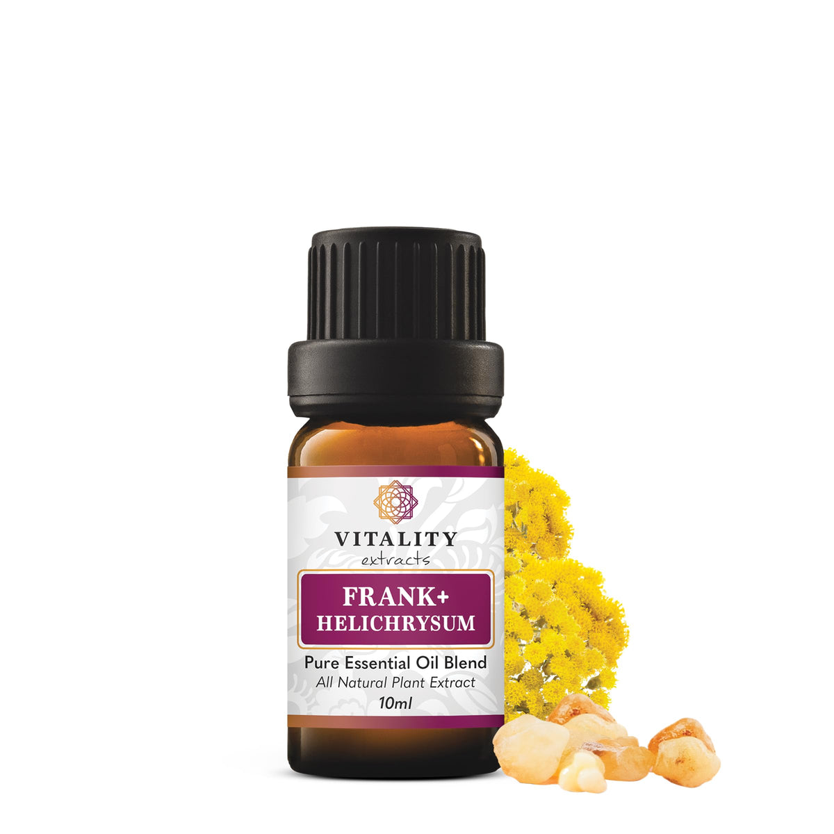 Vitality Extracts Frank+ Helichrysum Essential Oil Blend - 30ml Spray Bottle, Frankincense Boswellia Seratta, Aromatherapy, Soft Skin, Relief from Daily Aches & Soreness, Natural