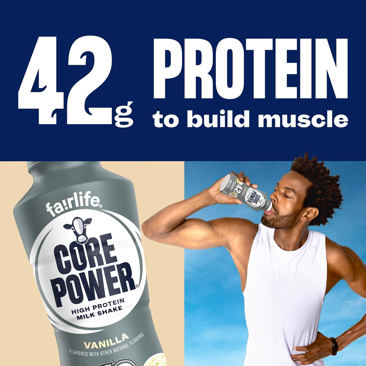 Core Power Fairlife Elite 42g High Protein Milk Shake, Ready To Drink for Workout Recovery, Vanilla, 14 Fl Oz (Pack of 12)